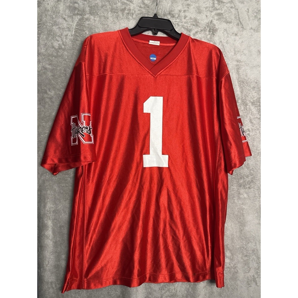 Nebraska Cornhuskers Football Jersey Mens Large Red #1 Huskers NCAA Fan Jersey